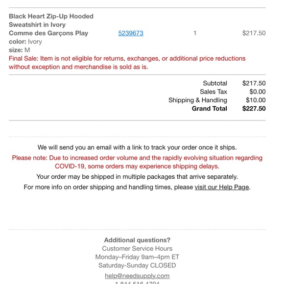 Comme des Garçons Play Beige Hoodie - Picture 7 of 7